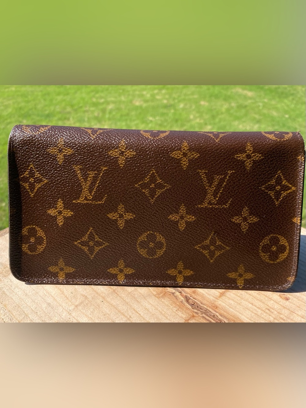 Vintage Louis Vuitton Wallet -pre-loved w/bright canvas “project”